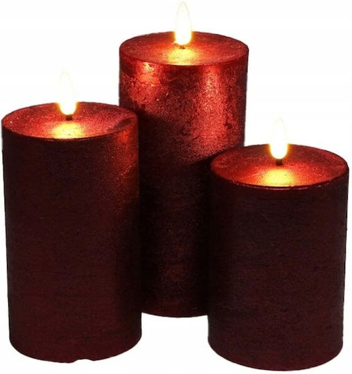 Home&Styling Collection Decorative Table Lamp E14 Wax Polish 3pcs 7.5x7.5cm