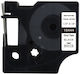 TelForceOne Label Maker Tape 1m x 12mm In Black Colour Compatible With Dymo D1