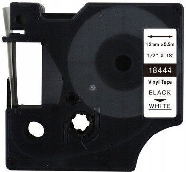 TelForceOne Label Maker Tape 1m x 12mm In Black Colour Compatible With Dymo D1