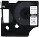 TelForceOne Label Maker Tape 1m x 19mm In Black Colour Compatible With Dymo D1
