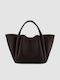Set Leder Damenhandtasche Handtasche Schulter Crossbody Braun