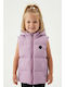 Kids Casual Sleeveless Short Jacket Lilac