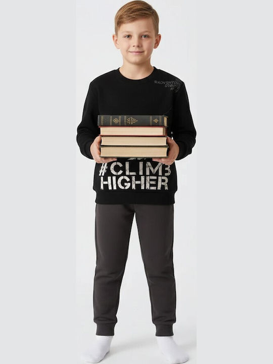 Nek Kids Wear Kids Sweatpants Set Black 2 Pieces