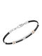 H2on Bracelet Stainless Steel Black PVD Natural Diamond