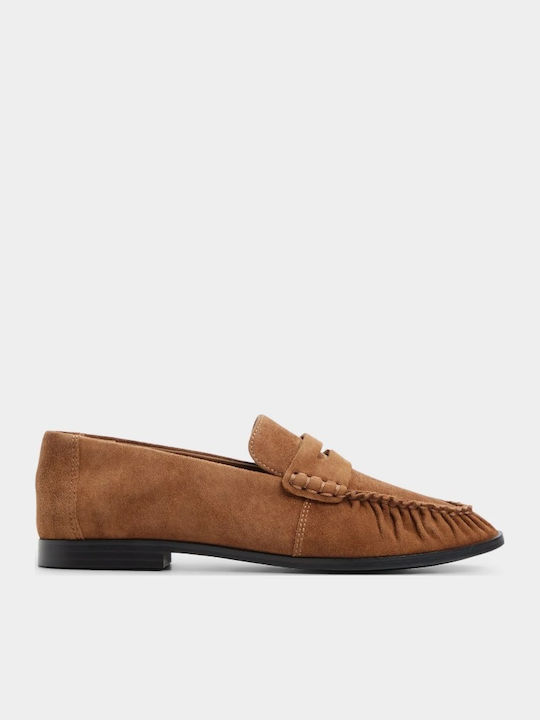 Leather Women's Moccasins In Brown Colour