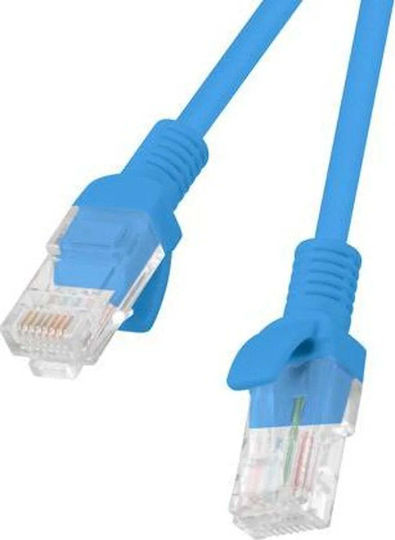Lanberg U/UTP Cat.5e (Gigabit) Мрежов Кабел Ethernet 2м Син 10 Бройки
