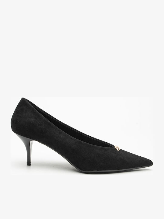 Decoro Suede Γόβες Μαύρες