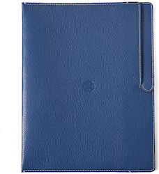 Leder Aktenmappe A4 Blau Royal Echtes Leder 26x34 15blr00 1500-23