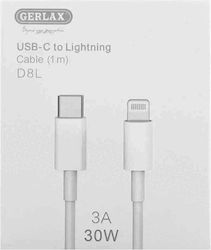 Gerlax USB-C Zu Blitzkabel Kabel 30W Weiß 1m 2222222260255