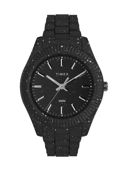 Timex Дамски часовник 37mm Кварцов с Черна Каучукова Каишка