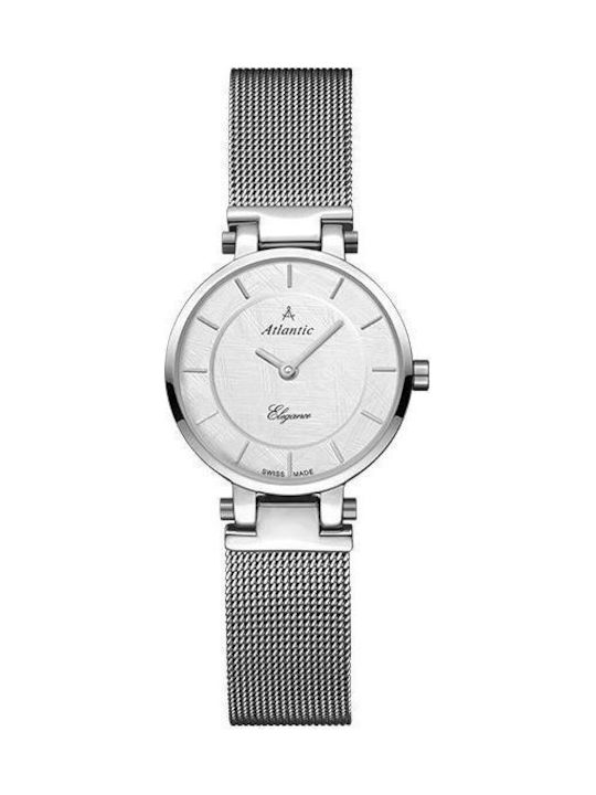 Men's Battery Watch with Silver Steel Bracelet