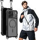 Калъф Mageasy Odyssey Каишка За Врата Rugged Съвместим С Magsafe Черен За iPhone 18 Pro Max/17 Pro Max