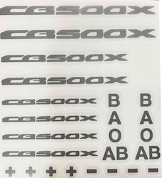 Σετ Αυτοκόλλητα Honda Cb500x & Ομάδες Αίματος Ασημί 16pd59 Σετ Αυτοκόλλητα Honda Cb500x & Ομάδες Αίματος Ασημί 16pd59