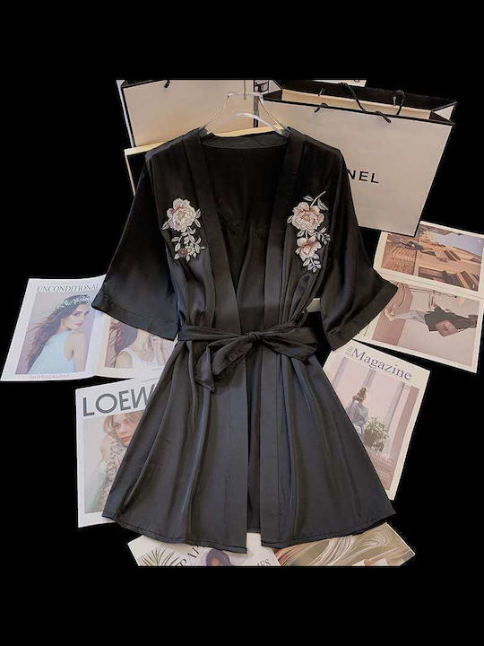 Intimonna Sommer Damen-Robe Schwarz
