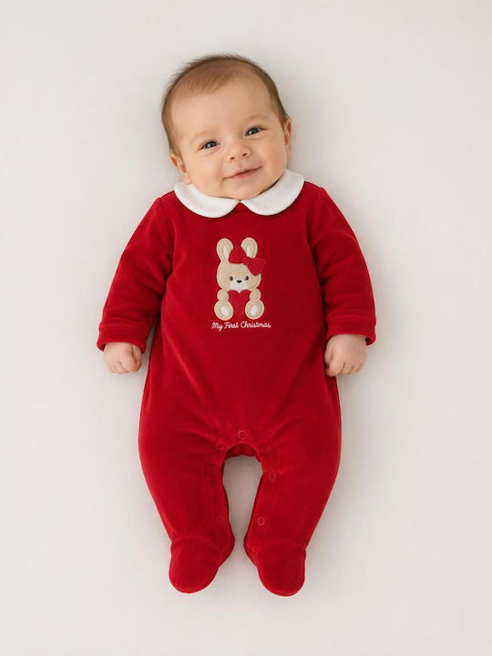 iDO Velvet Onesie Red