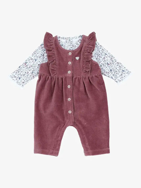 Chicco Baby-Strampler Mit Salopeta Rosa 2Stücke