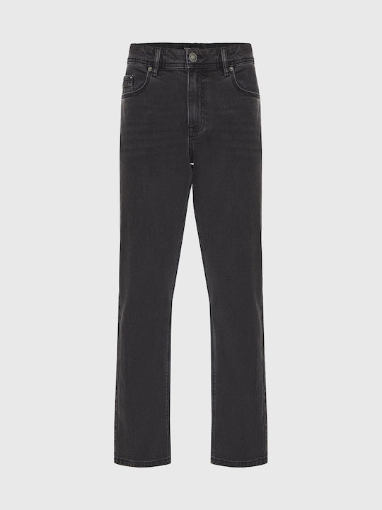 Men's Jeans Pants Regular Straight Fit Black
