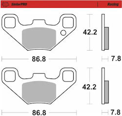 Moto-master Metallic Motorcycle Brake Pads 83111 1 Set 1 Caliper Moto-master Metallic Motorcycle Brake Pads 83111 1 Set 1 Caliper