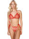 Comfort Damenunterwäsche-Set mit Bralette und Brasilianischer Unterteil in Rot