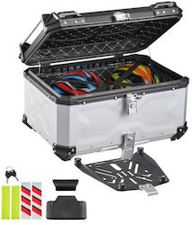 Vevor Motorrad-Topcase Aluminium 65lt Silber Vevor Motorrad-Topcase Aluminium 65lt Silber