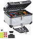 Vevor Motorrad-Topcase Aluminium 65lt Silber