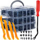 Set Clipsuri din Plastic pentru Mașină și Unelte de Demontare 625 Bucăți Xtrobb