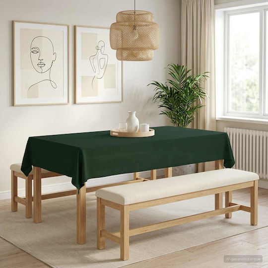 vidaXL vidaXL Tischdecke Dunkelgrün 140x200cm