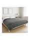 vidaXL Fleece Double Blanket 200x225cm Anthracite