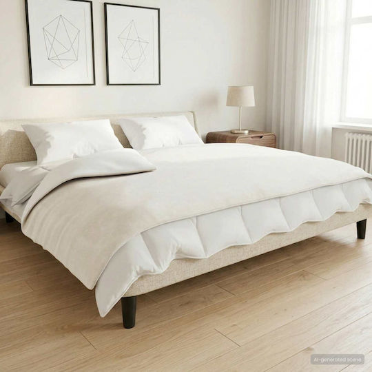 vidaXL Single Blanket 150x200cm White