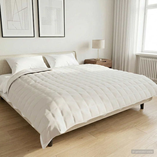 vidaXL Double Blanket 200x200cm White