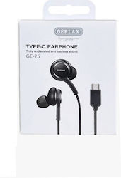 Gerlax Ge-25 Ακουστικά Ενσύρματα In-ear Wired Type-c Earphone 1μ Μαυρο Gerlax Ge-25 Ακουστικά Ενσύρματα In-ear Wired Type-c Earphone 1μ Μαυρο