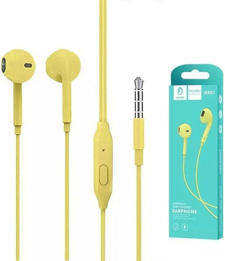 Слушалки Vega Denmen Universal 3 5-Inch Jack Жълти Слушалки In Ear Dr01