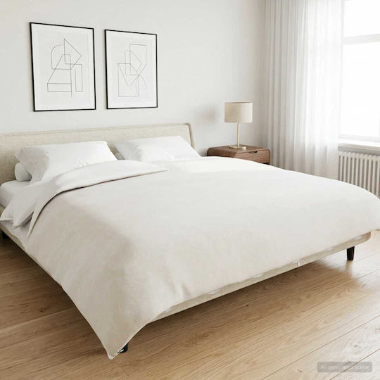 vidaXL Double Blanket 200x230cm White