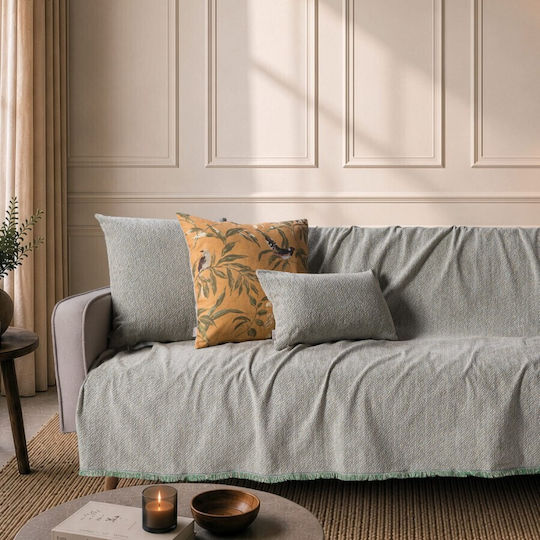 Teoran Dayton Sesselüberwurf 180x150cm Grünes Taupe