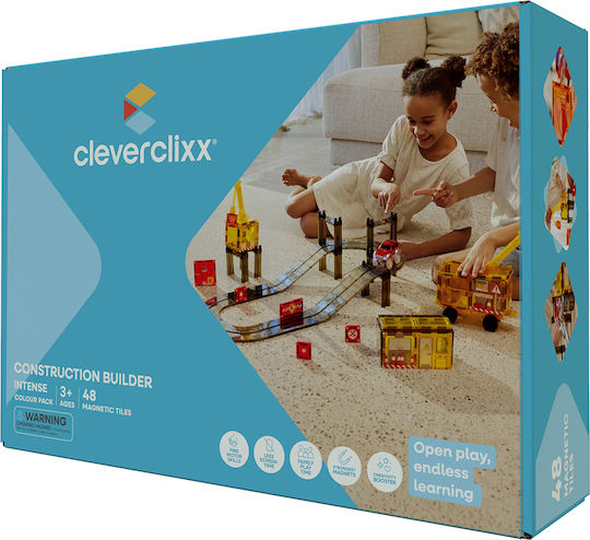 Cleverclixx Magnetisches Spielzeug Bau- und Konstruktionsspielzeug Pack Intense