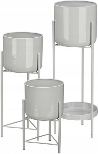 Gift Decor Set of 3 Various Metallic Flower Pots