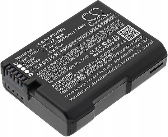Cameron Sino Wiederaufladbare Kamera-Batterie Typ En-el4 A E Nikon D2 H Hs X Xs D3 S X F6 Usb-c Anschluss Cs-nkp700mu