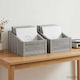 vidaXL Vinyl Aufbewahrungsbox Lp 2 Stück Grau Sonoma 18 X 32 X 18 cm Bearbeitetes Holz