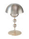 Boltze Metallisches Tischlampen LED mit Silbernem Hut und Basis