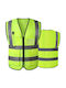 Men's Safety Work Vest with Reflective Tapes Yellow