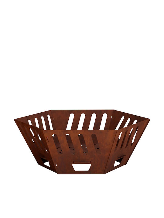 vidaXL Șemineu de Exterior Metalic Gri 60x60x23cm