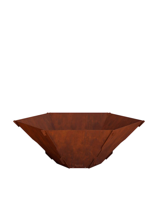 vidaXL Feuerstelle Draußen Metallisch Grau 58.5x51.5x19.5cm