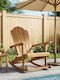 Rocking Hölzernen Gartenstuhl Adirondack Natur 78x102x104cm