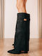 Cizme dama de catifea Negre