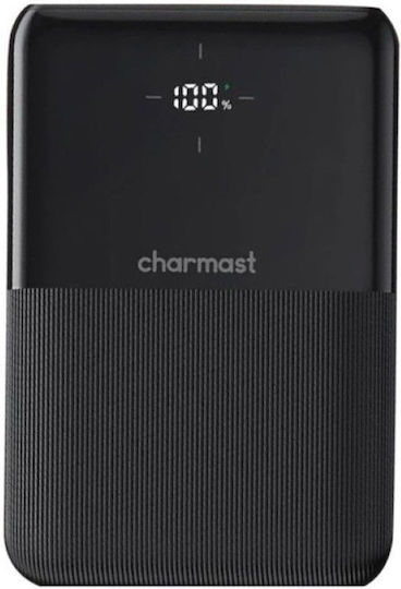 Charmast S12 Външна батерия 10000mAh 20W с 2 USB-A изходни порта и USB-C изходен порт Power Delivery / Quick Charge Черна