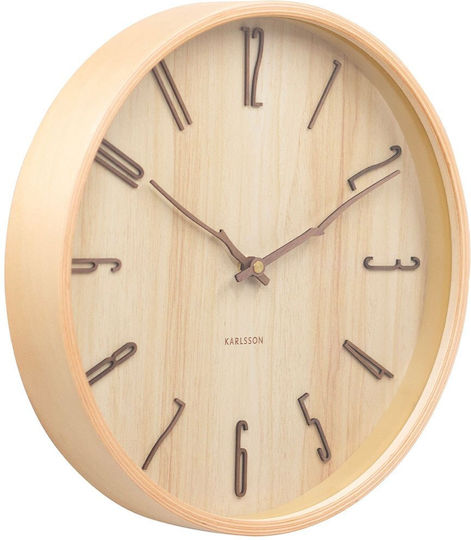 Karlsson Wooden White Wall Clock 30x5.5cm