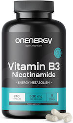 OnEnergy Витамин B3 за Здравето на Нервната Система 500mg OnEnergy 240 Капсули