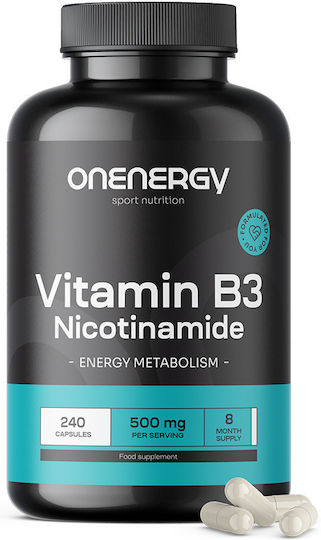 OnEnergy Витамин B3 за Здравето на Нервната Система 500mg OnEnergy 240 Капсули