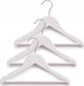 Zeller Clothes Hanger for Pants Wooden White 3 Pieces