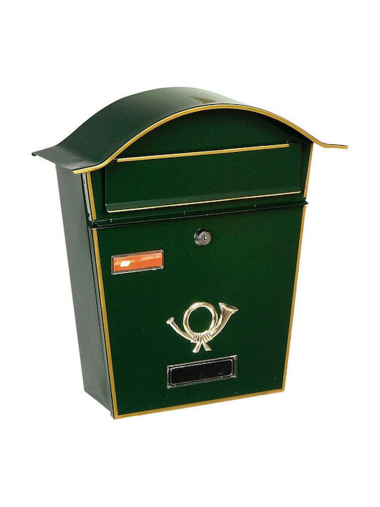 Viometal 5001 Cutie Poștală De Exterior Metalică În Culoare Verde 35.5x10x37cm